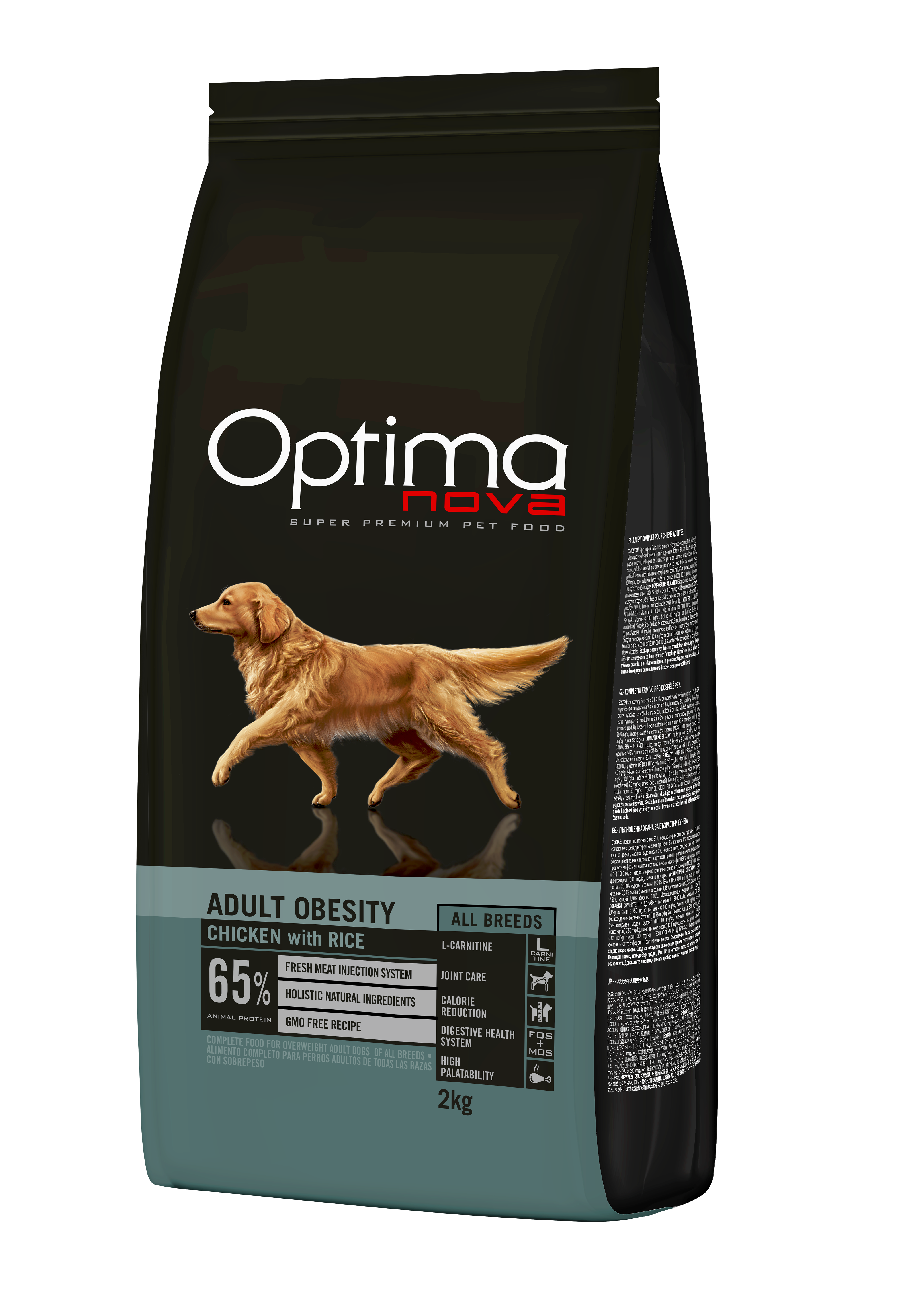 Optimanova dog adult All Breeds Obesity 2kg LG NOVO